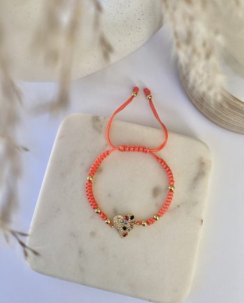 Coral Heart Bracelet