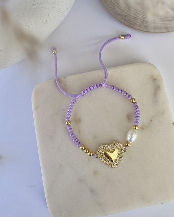 Violet Heart Bracelet